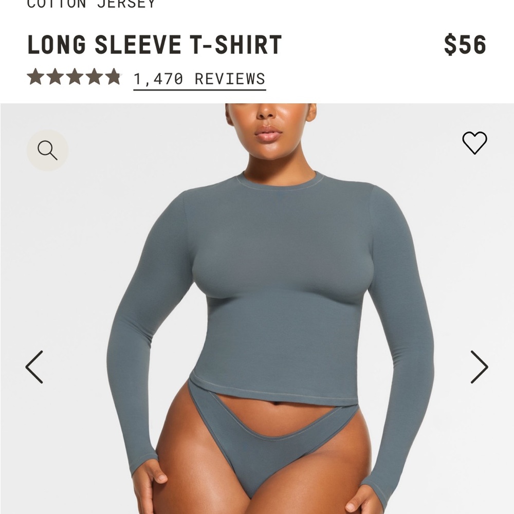 Skims cotton jersey long sleeve